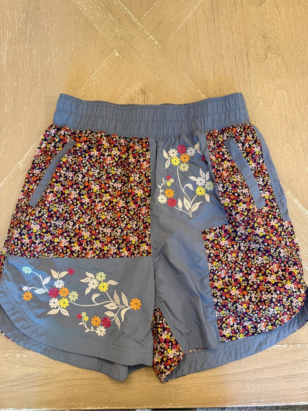 FP Movement by Free People Floral Patchwork Athletic Shorts very boho
